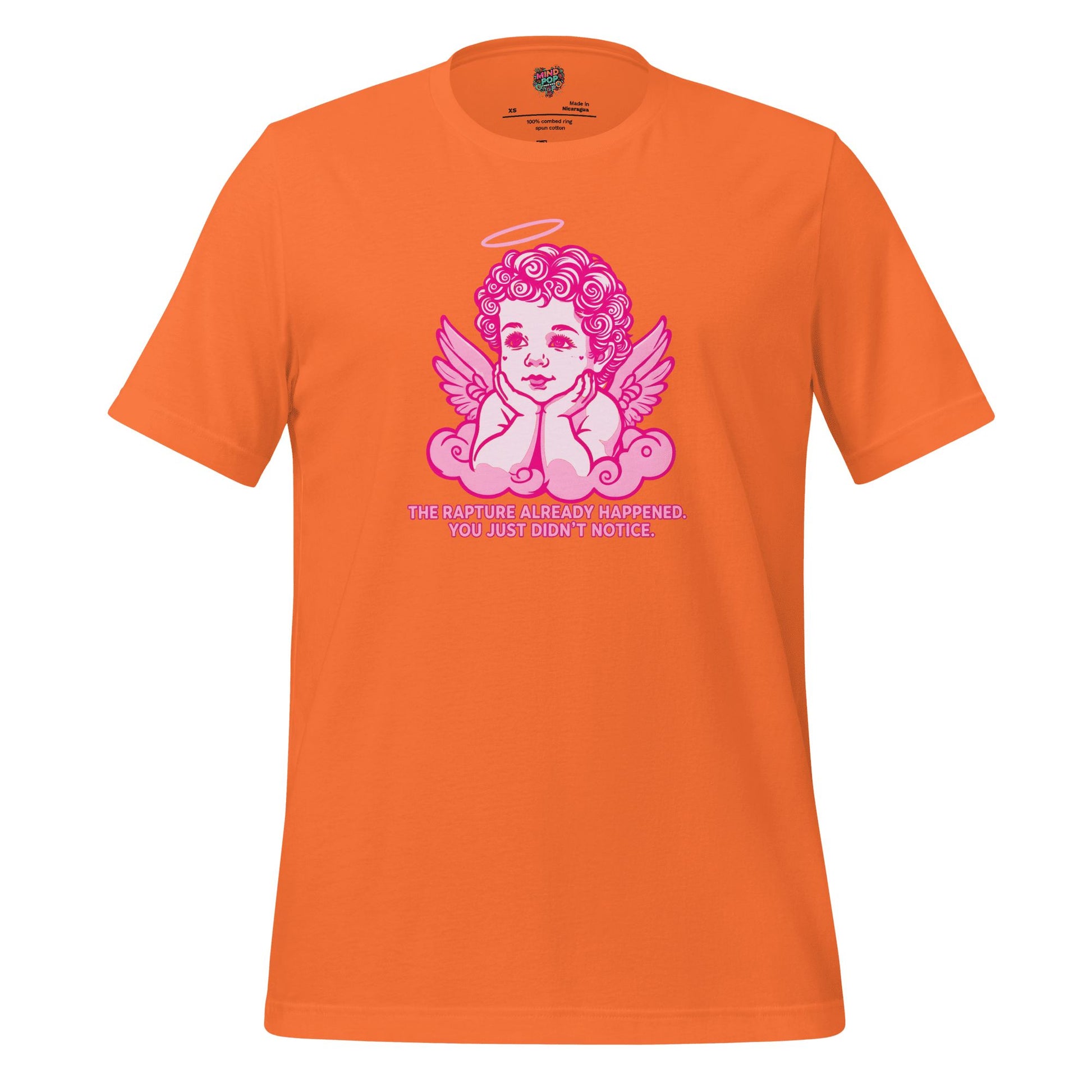The Rapture Already Happened — Sarcastic Angel Tee Orange