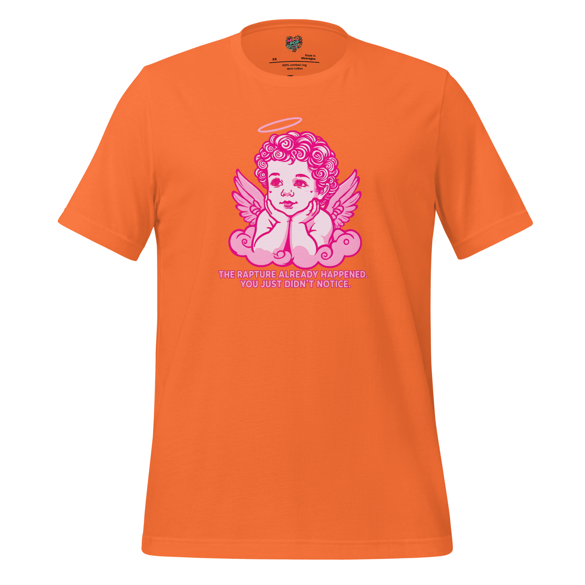 The Rapture Already Happened — Sarcastic Angel Tee Orange