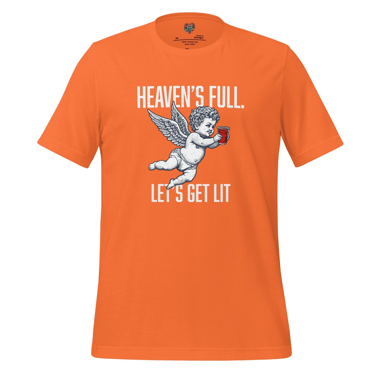 Heaven’s Full Let’s Get Lit — Party Angel Tee Orange