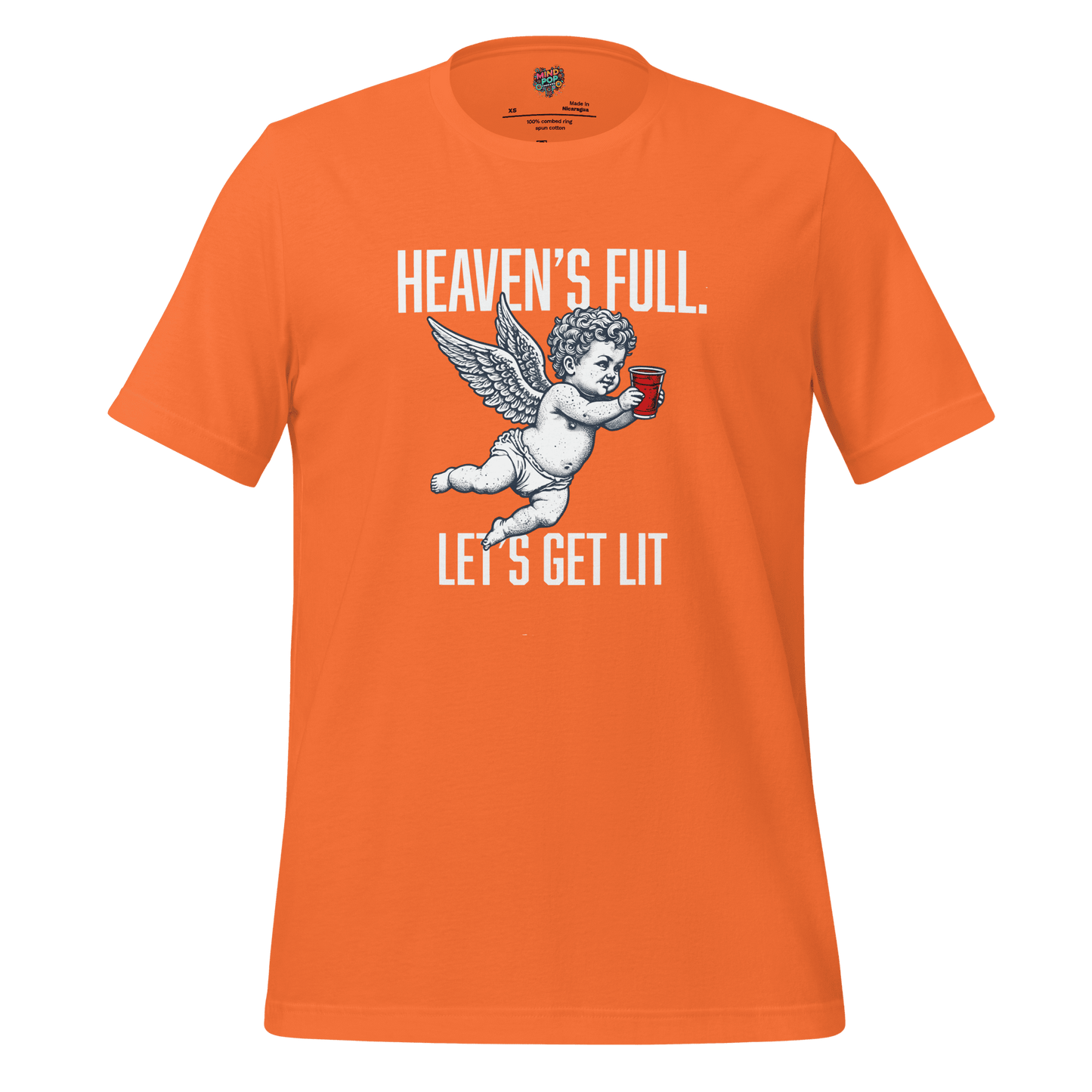 Heaven’s Full Let’s Get Lit — Party Angel Tee Orange