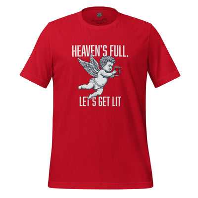 Heaven’s Full Let’s Get Lit — Party Angel Tee Red