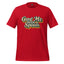 Red graphic slogan t-shirt with 'Gag Me with a Spoon' front print