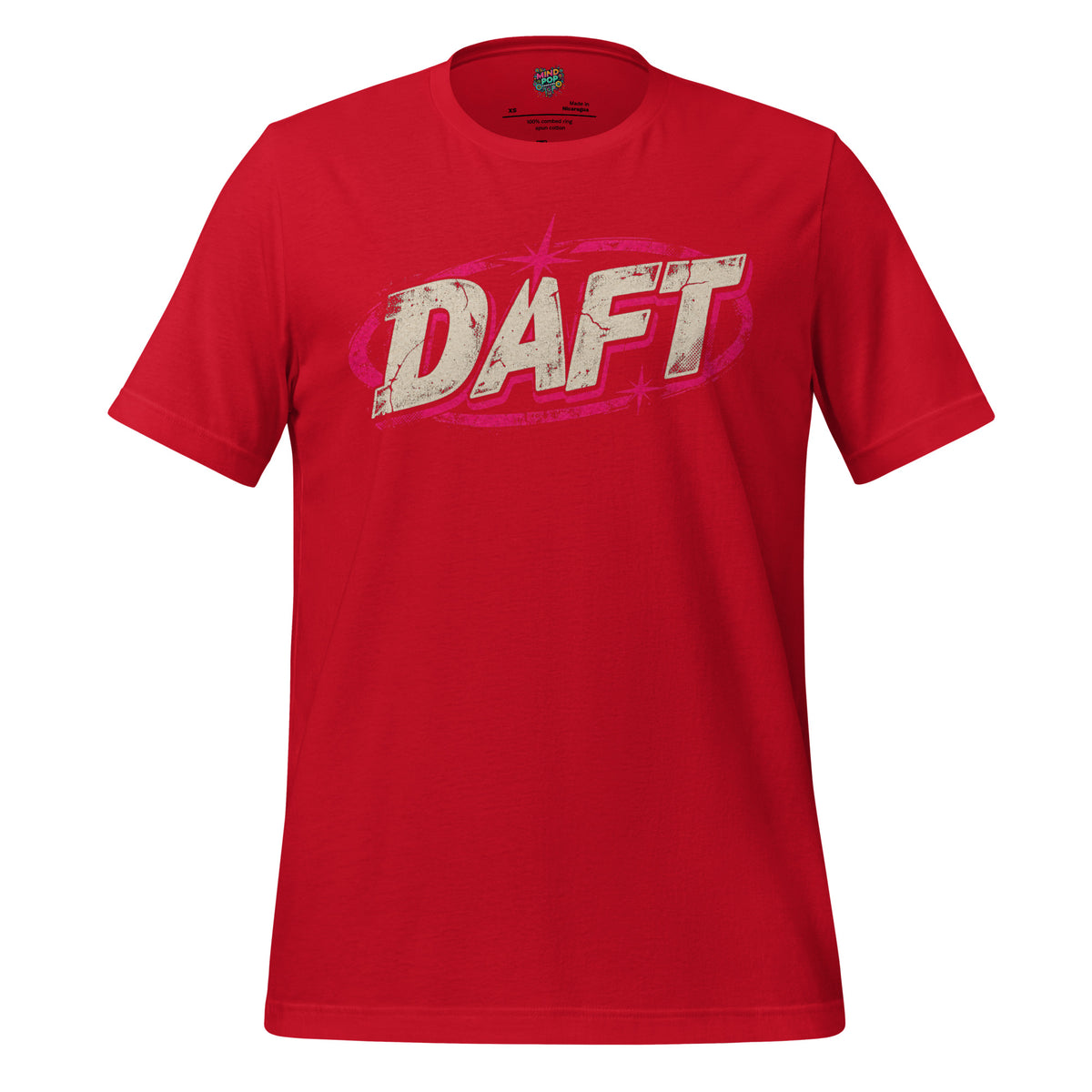 Daft Retro Grunge Graphic Tee in Red
