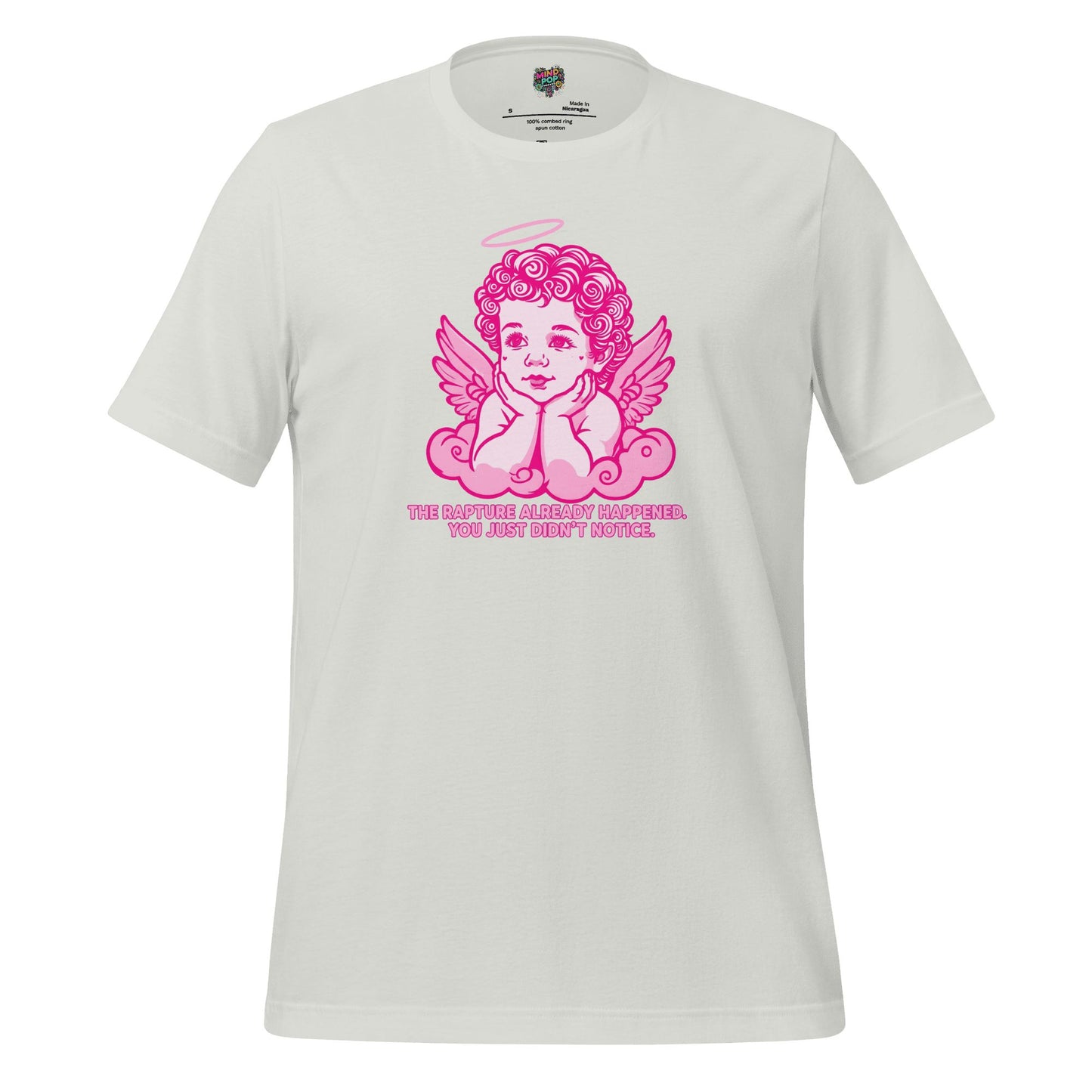 The Rapture Already Happened — Sarcastic Angel Tee Silver