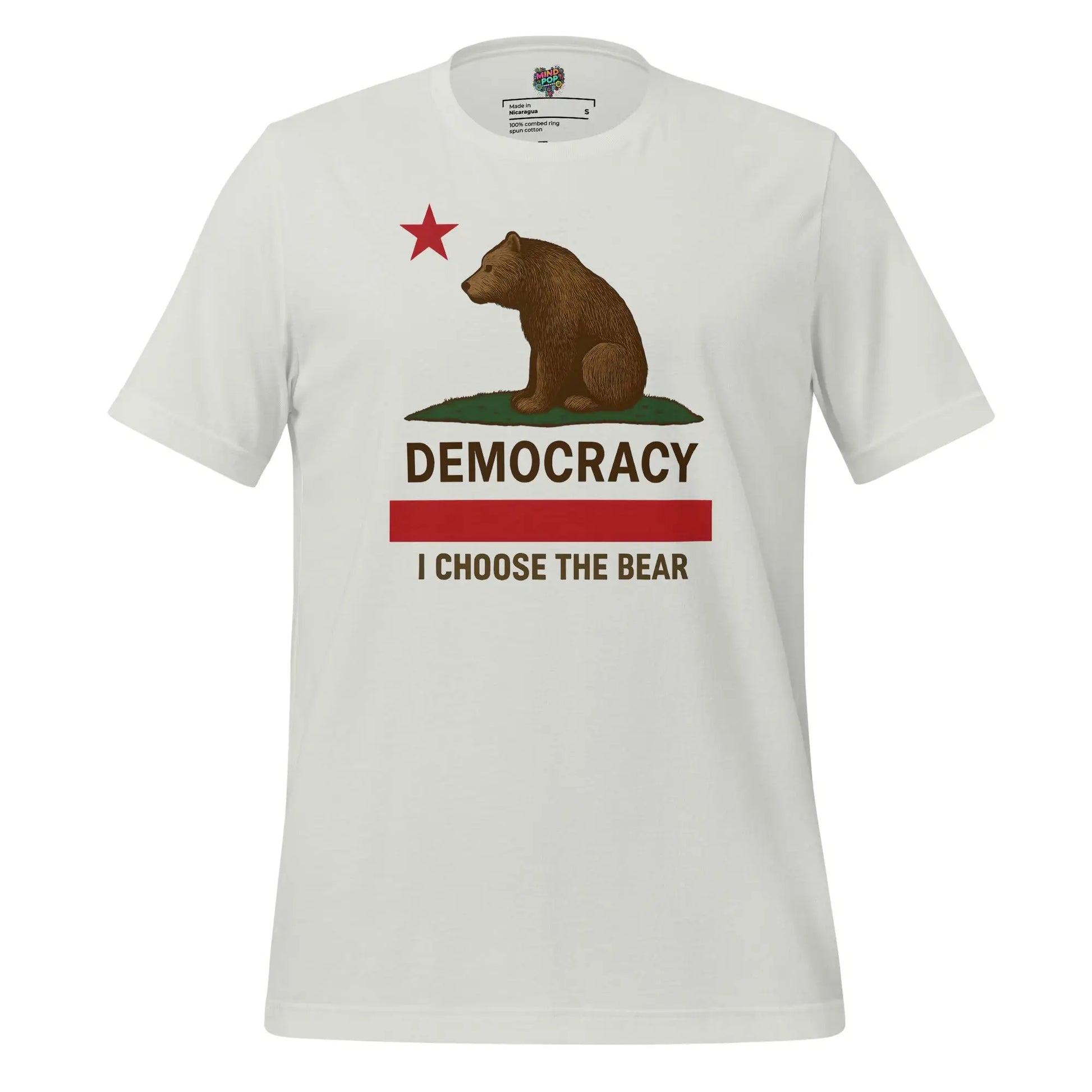 I choose democracy California bear flag political graphic design
