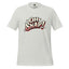 White graphic statement T-shirt with bold "OH SNAP!" typography