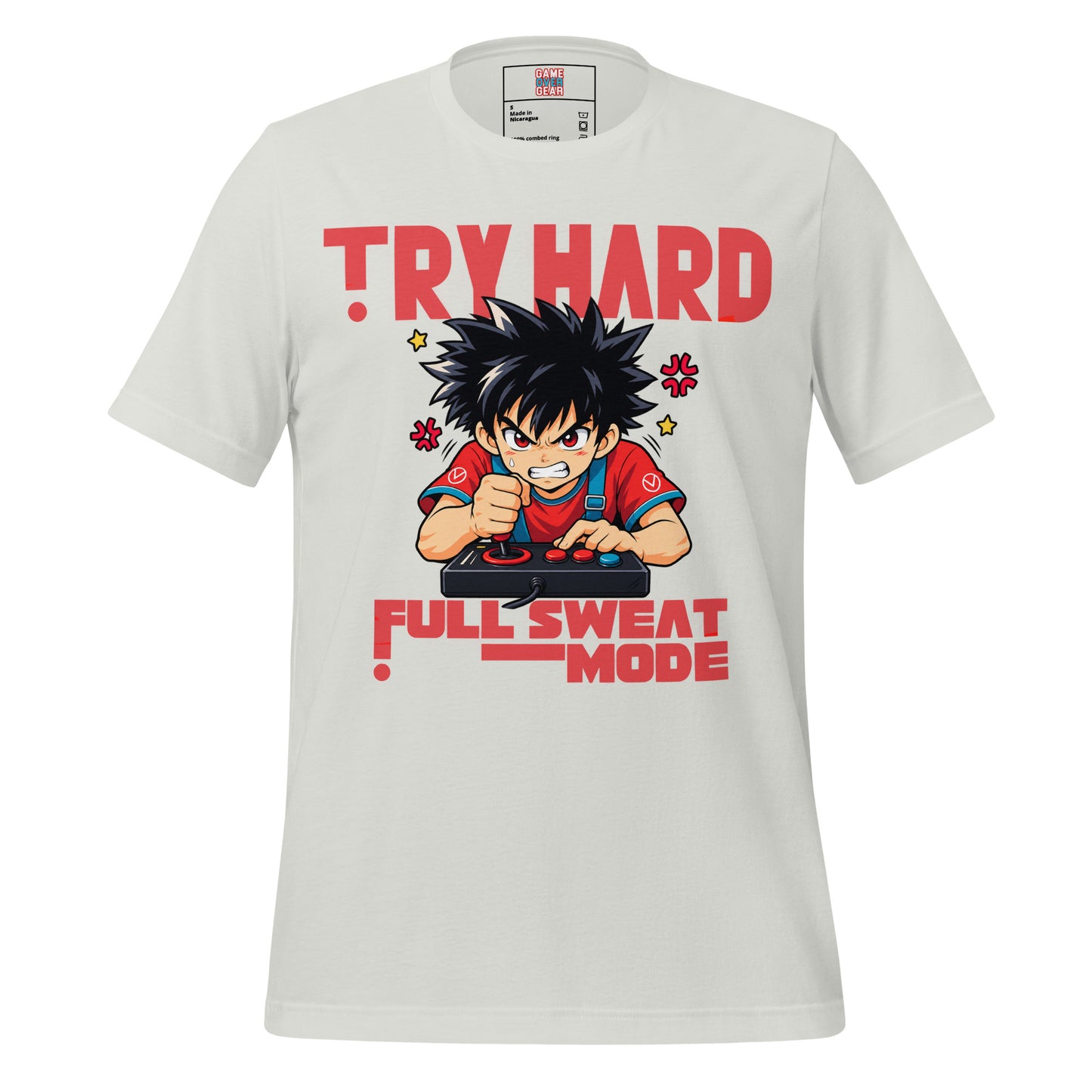 Anime Tryhard gamer shirt in Silver