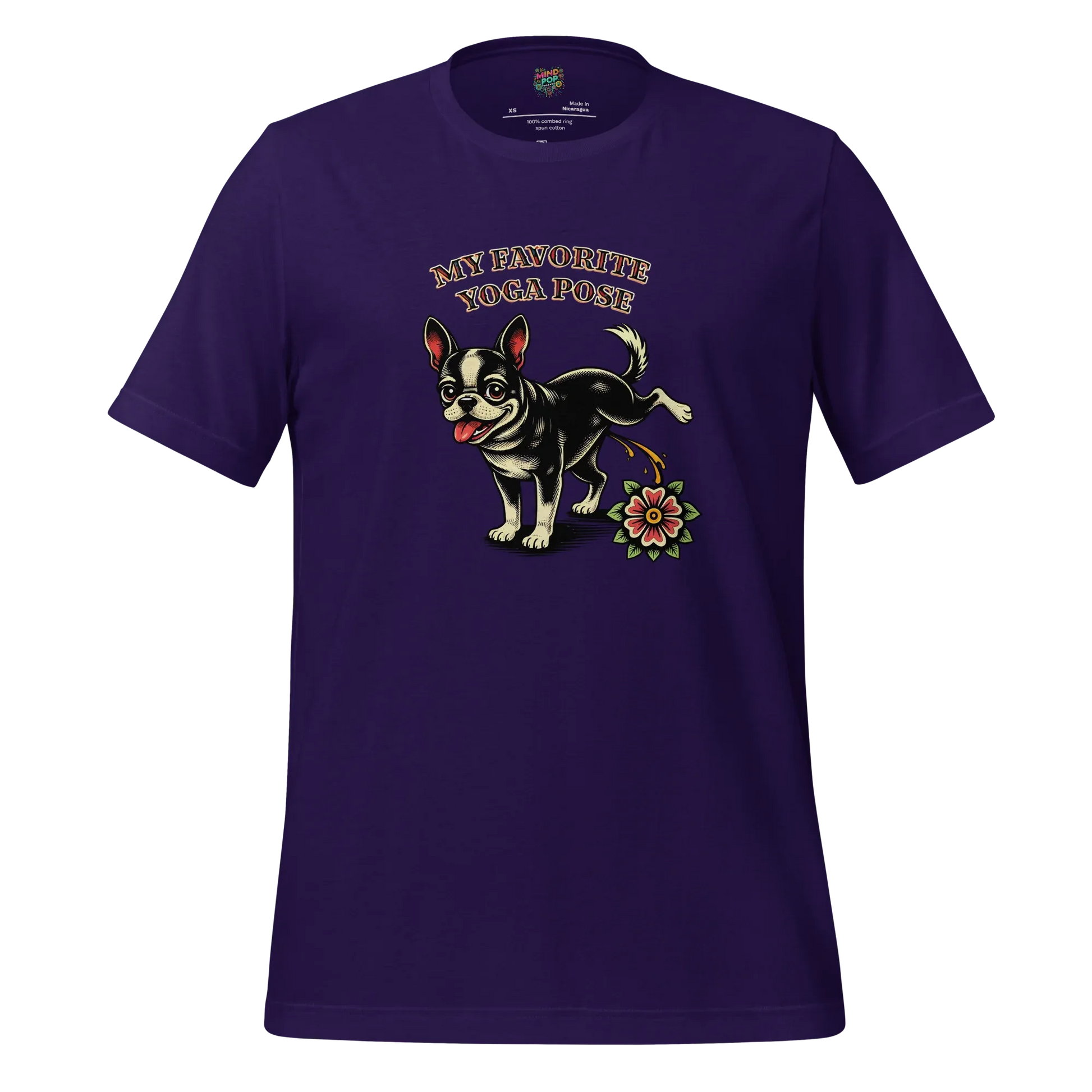 My Favorite Yoga Pose is Three-Legged Dog Shirt Team Purple