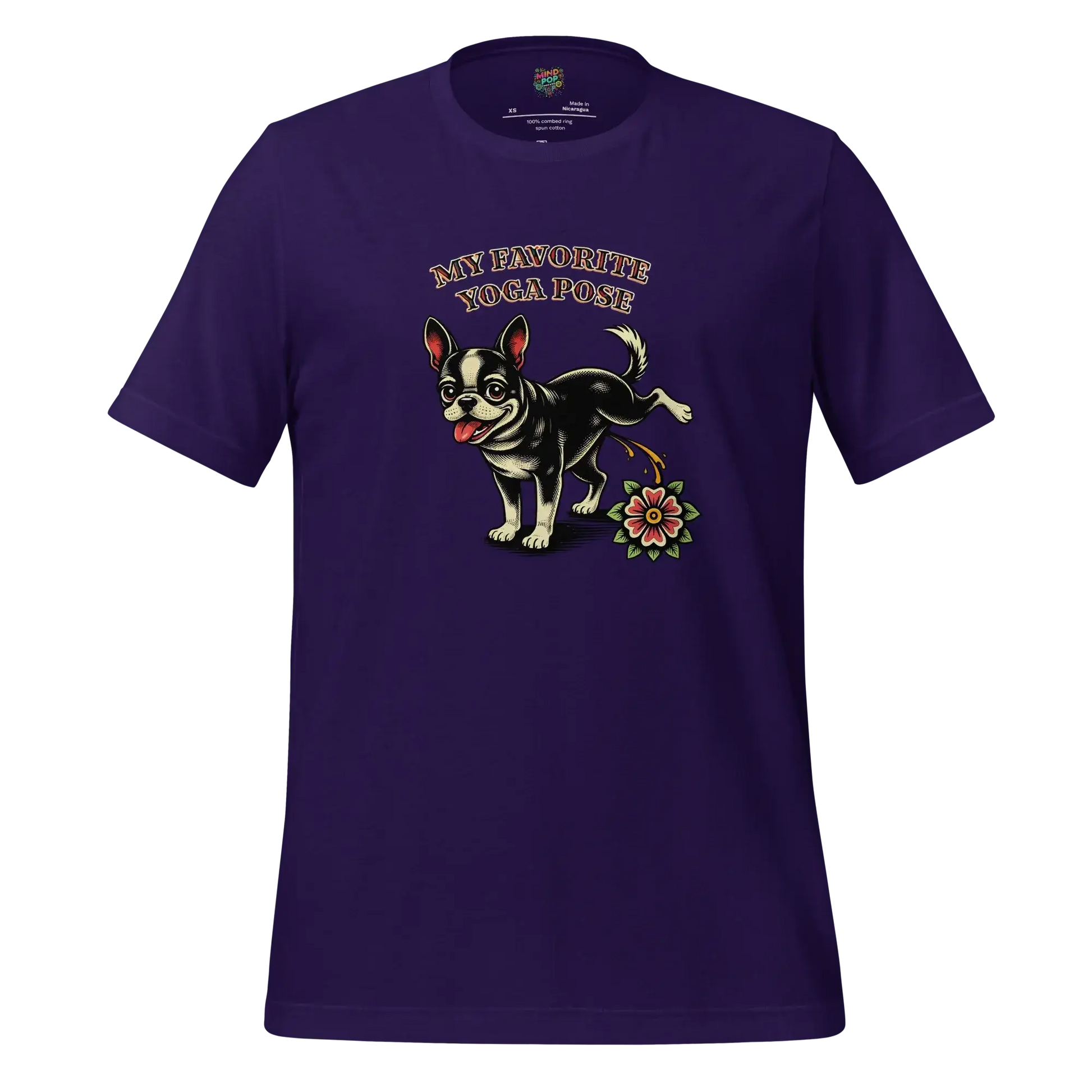 My Favorite Yoga Pose is Three-Legged Dog Shirt Team Purple