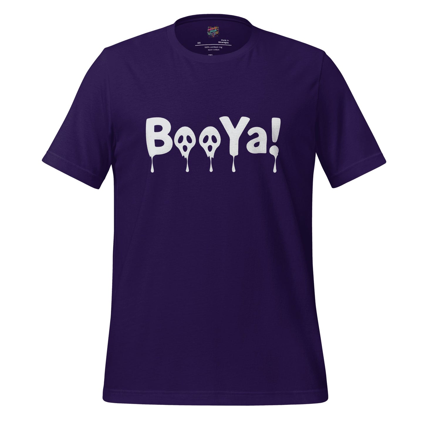 BooYa Ghost Shirt — Retro 90s Halloween Tee Team Purple