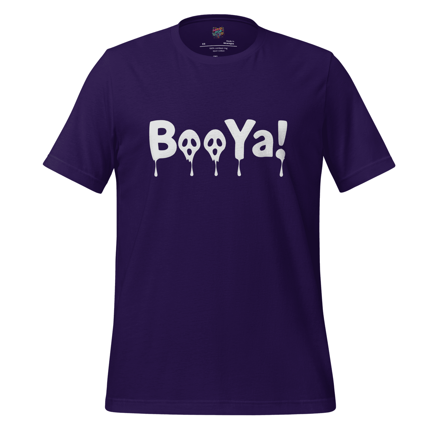 BooYa Ghost Shirt — Retro 90s Halloween Tee Team Purple