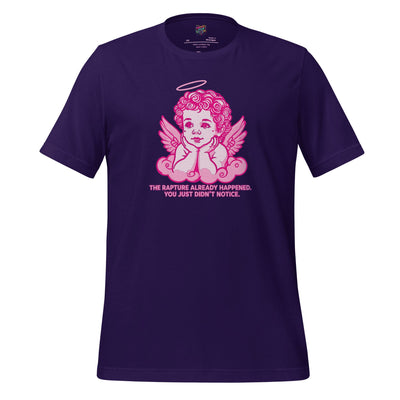 The Rapture Already Happened — Sarcastic Angel Tee Team Purple