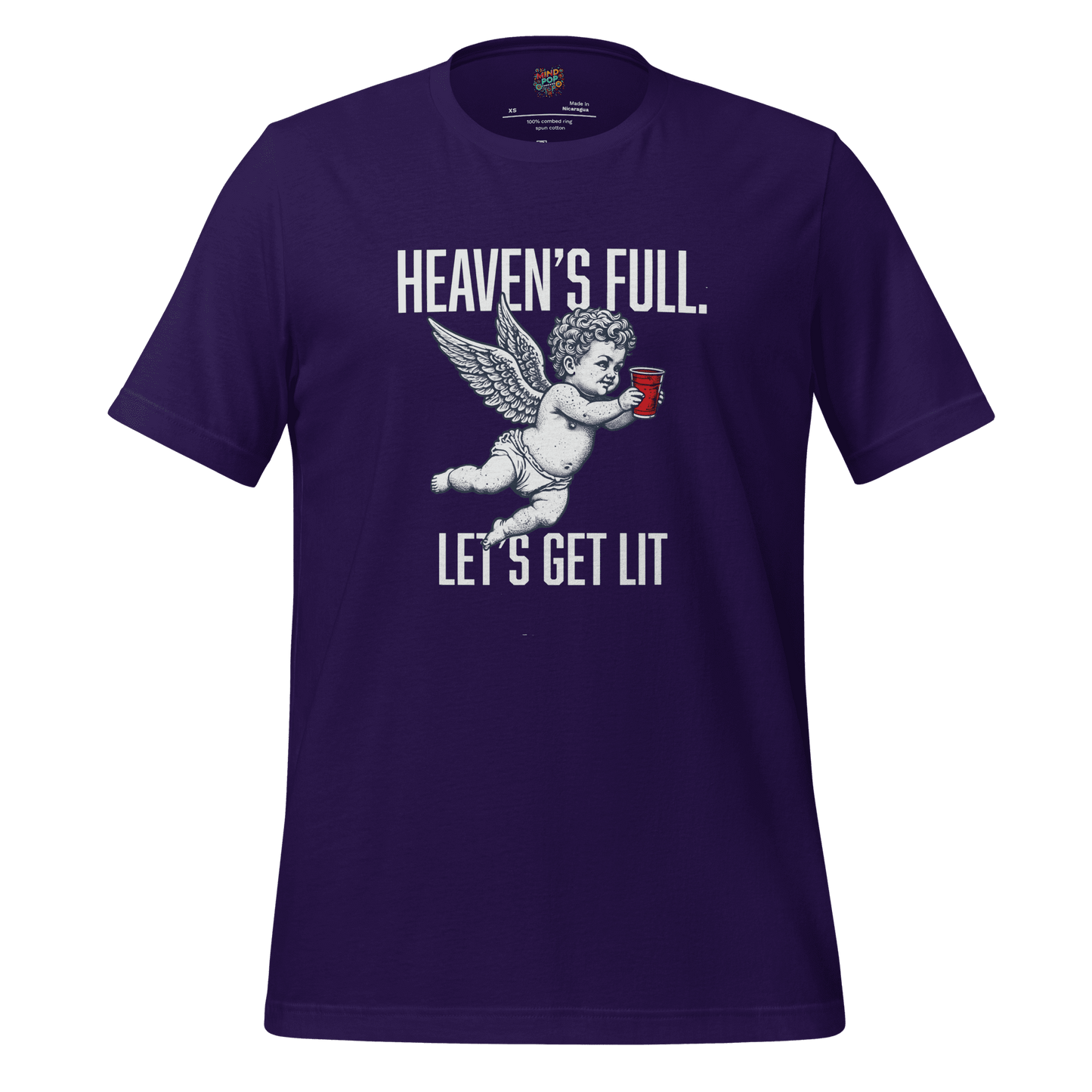 Heaven’s Full Let’s Get Lit — Party Angel Tee Team Purple