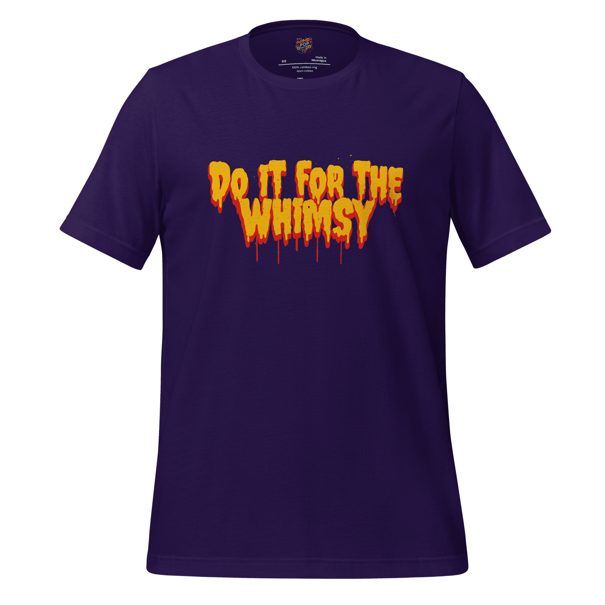 Do It for the Whimsy Tee — Dark Humor Graphic Shirt Team Purple