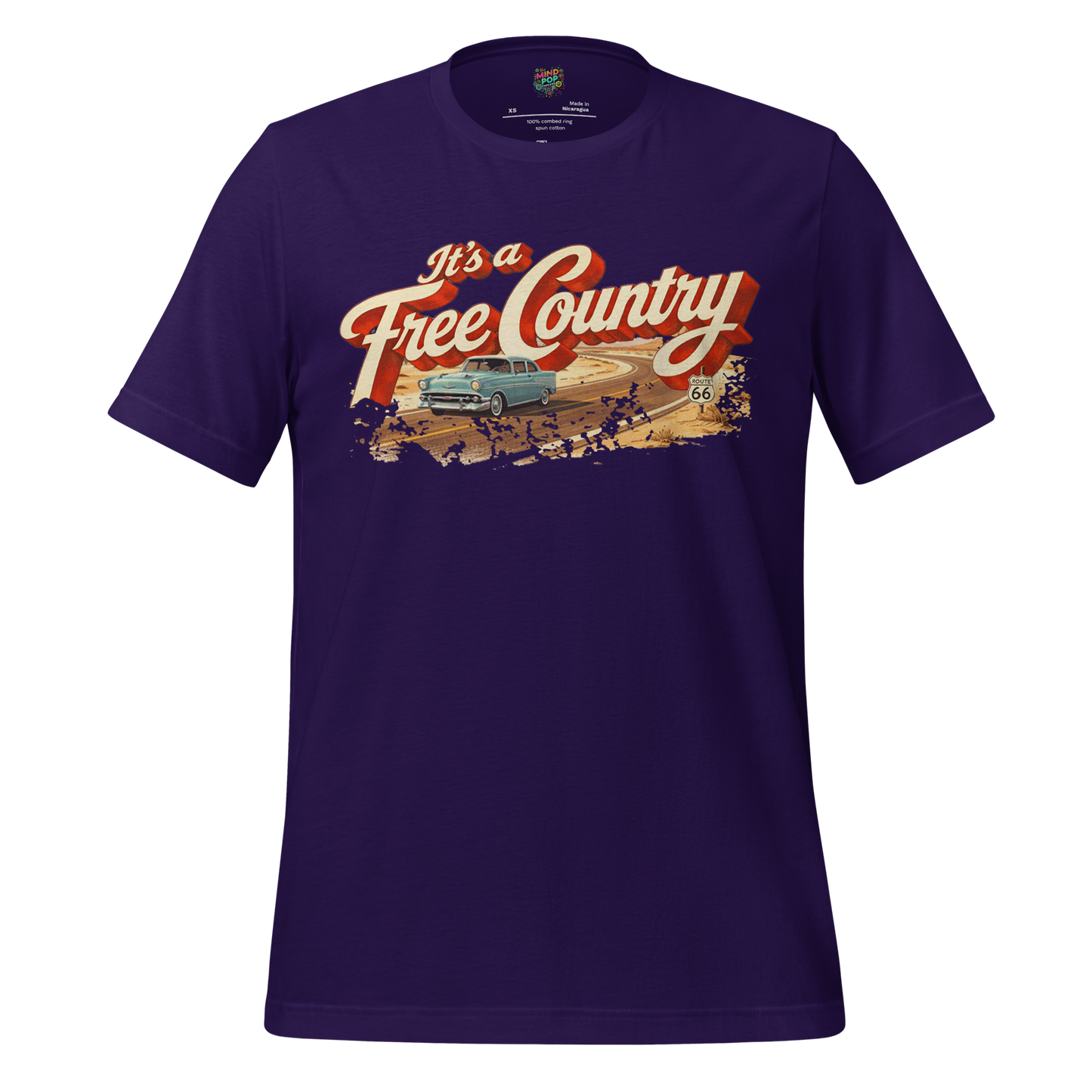 It's a Free Country Shirt Team Purple