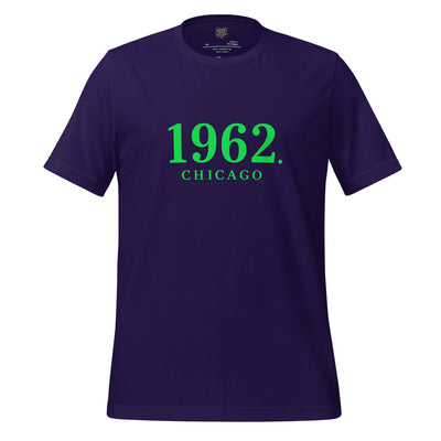 1962 Chicago Shirt – Minimalist River Green St Patrick’s Day Graphic Tee Team Purple