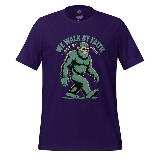 Walk in Faith Bigfoot Shirt - tshirt - MindPop Threads - Team Purple - 4XL - 5686952_21457