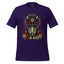 Day of the Dead sugar skull cat skeleton graphic tee in Team Purple