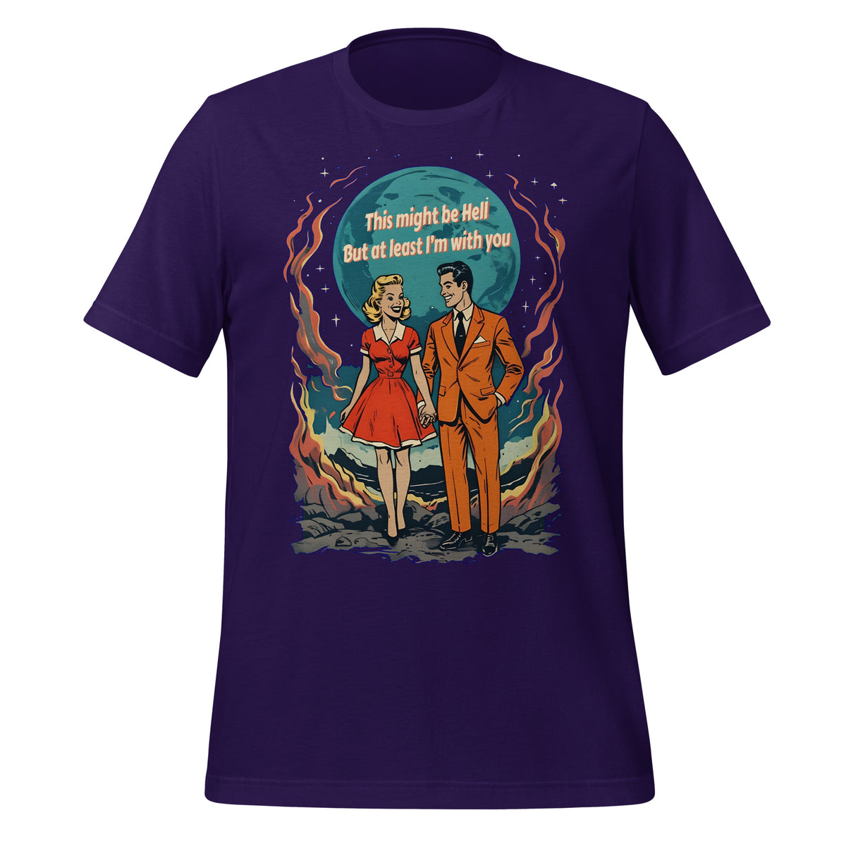 Dark Romance Graphic Tee in Team Purple