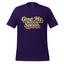 Navy purple graphic slogan t-shirt with 'Gag Me with a Spoon' front print