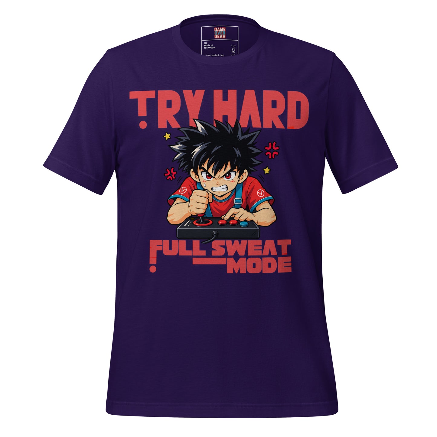 Anime Tryhard gamer shirt in Vintage Black