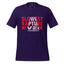 A dark purple short-sleeve t-shirt with a graphic text print on the chest reading 'SLOWEST RAPTURE EVER' in red and white distressed lettering, displayed on a solid white background.