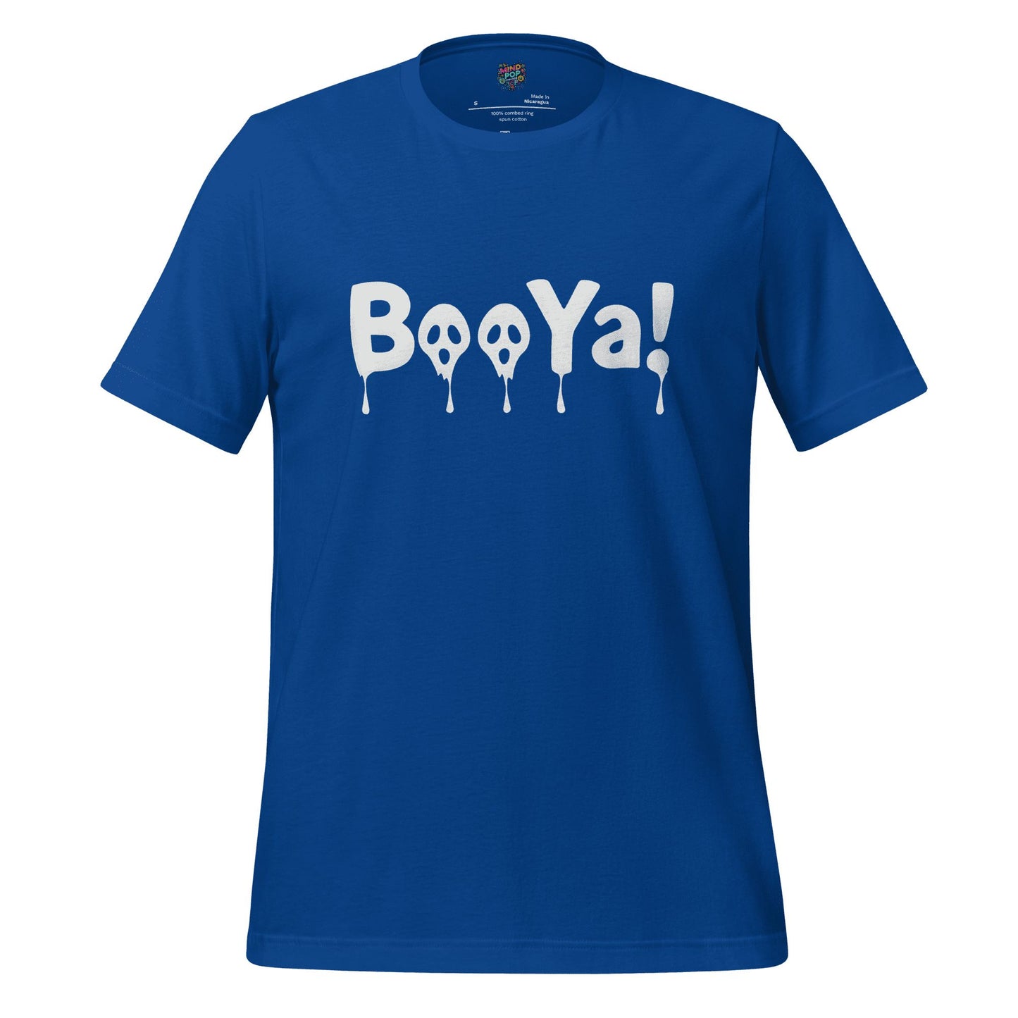 BooYa Ghost Shirt — Retro 90s Halloween Tee True Royal