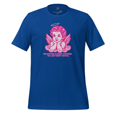 The Rapture Already Happened — Sarcastic Angel Tee True Royal