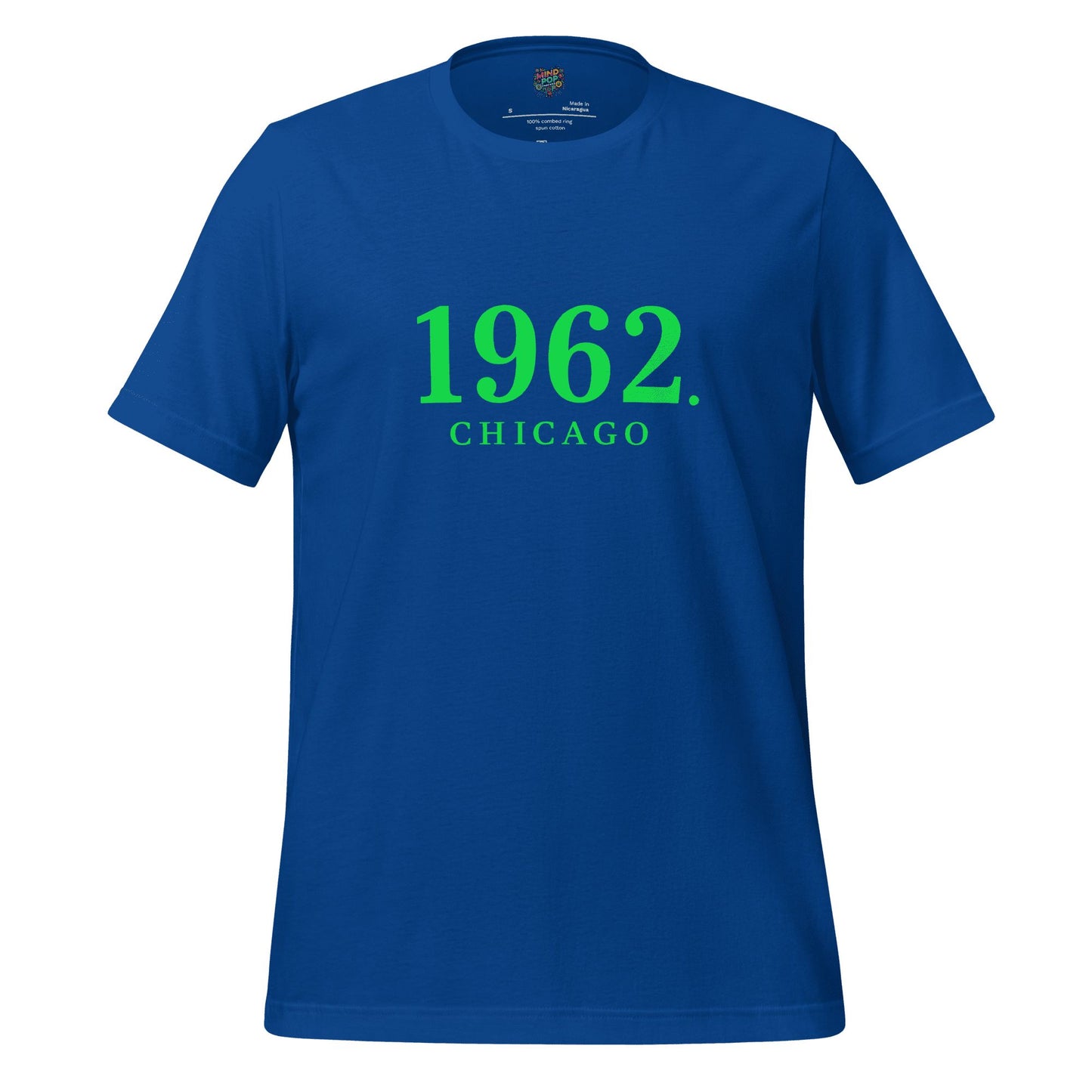 1962 Chicago Shirt – Minimalist River Green St Patrick’s Day Graphic Tee True Royal