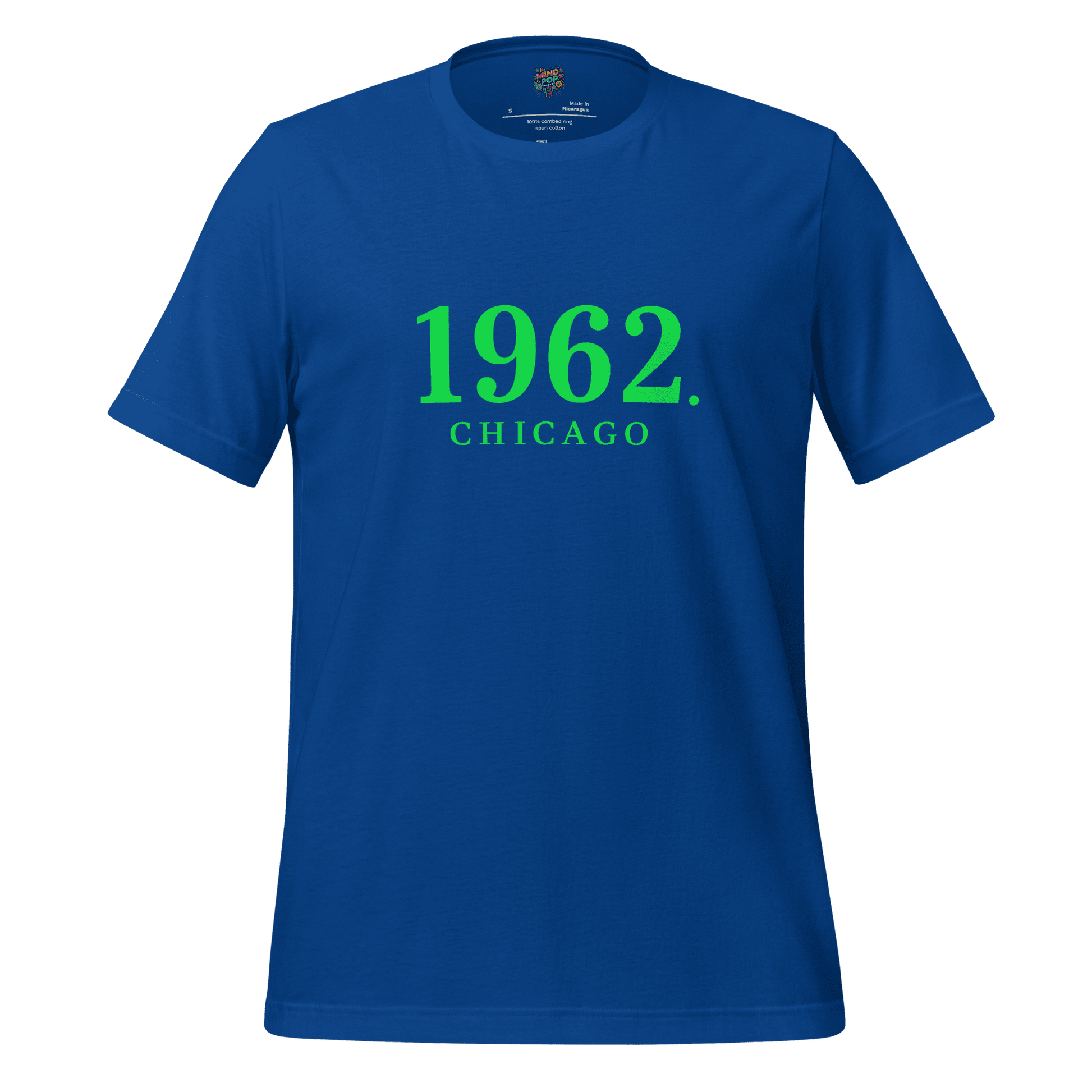1962 Chicago Shirt – Minimalist River Green St Patrick’s Day Graphic Tee True Royal