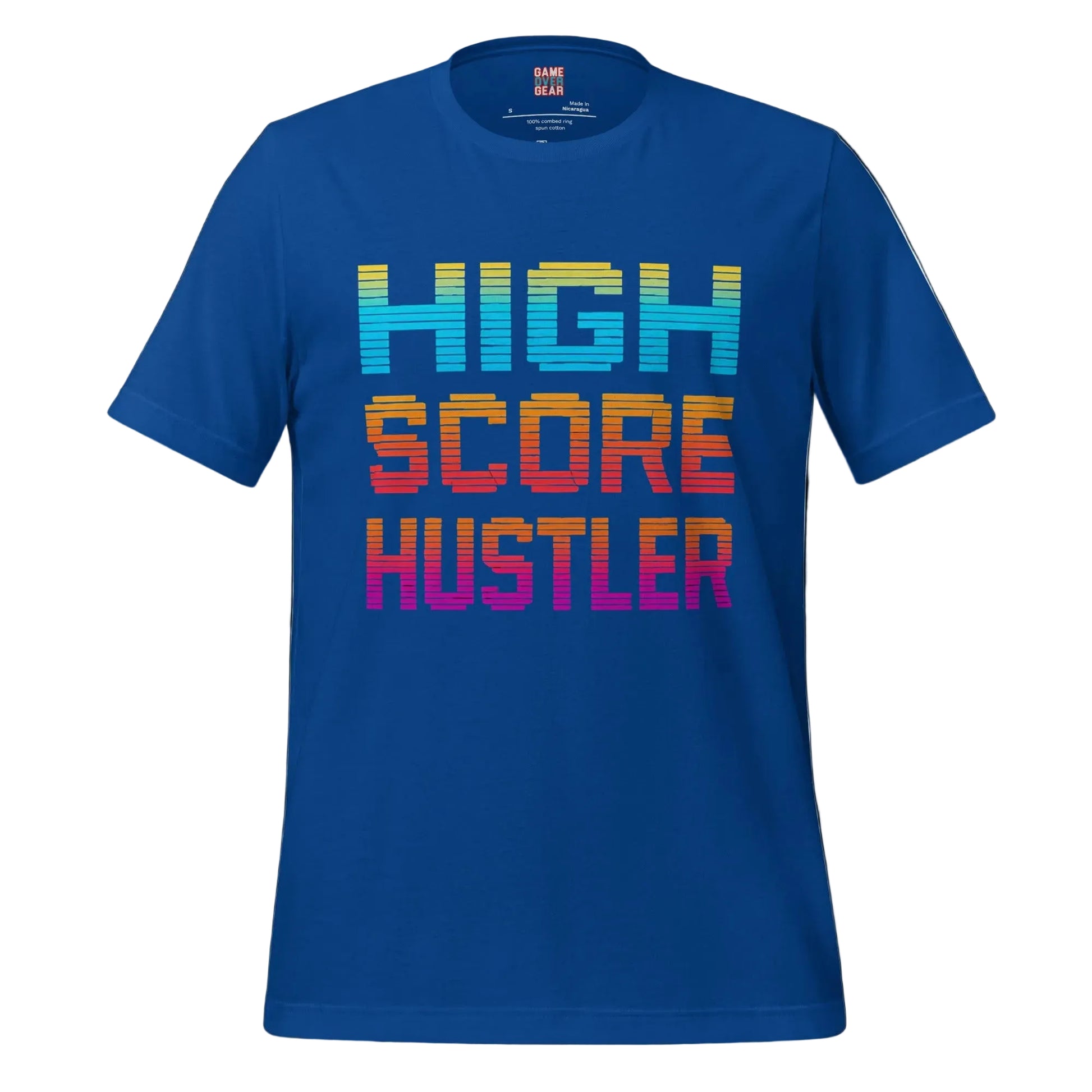 High Score Hustler 8 bit letters Game Over Gear