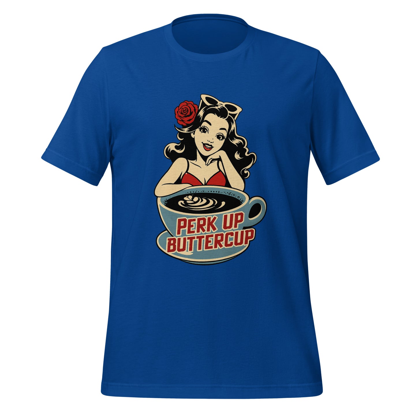 Perk Up Buttercup Shirt in True Royal