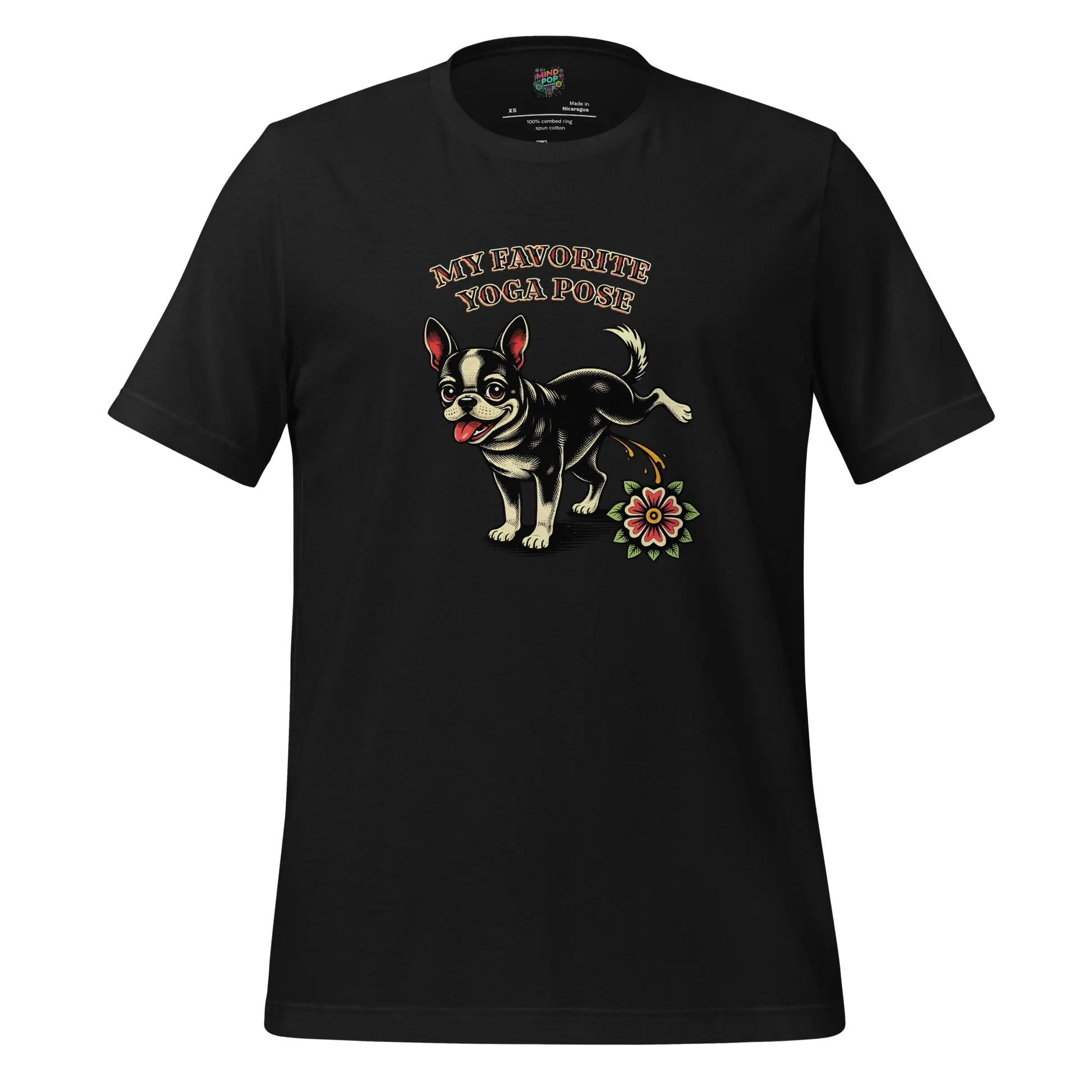 My Favorite Yoga Pose is Three-Legged Dog Shirt Vintage Black