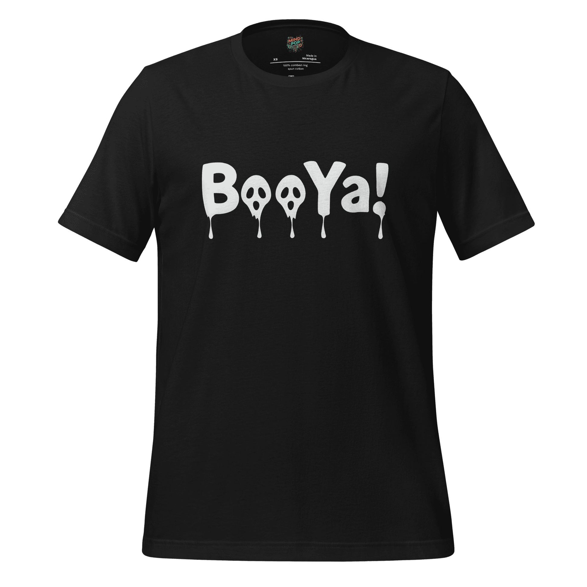 BooYa Ghost Shirt — Retro 90s Halloween Tee Vintage Black