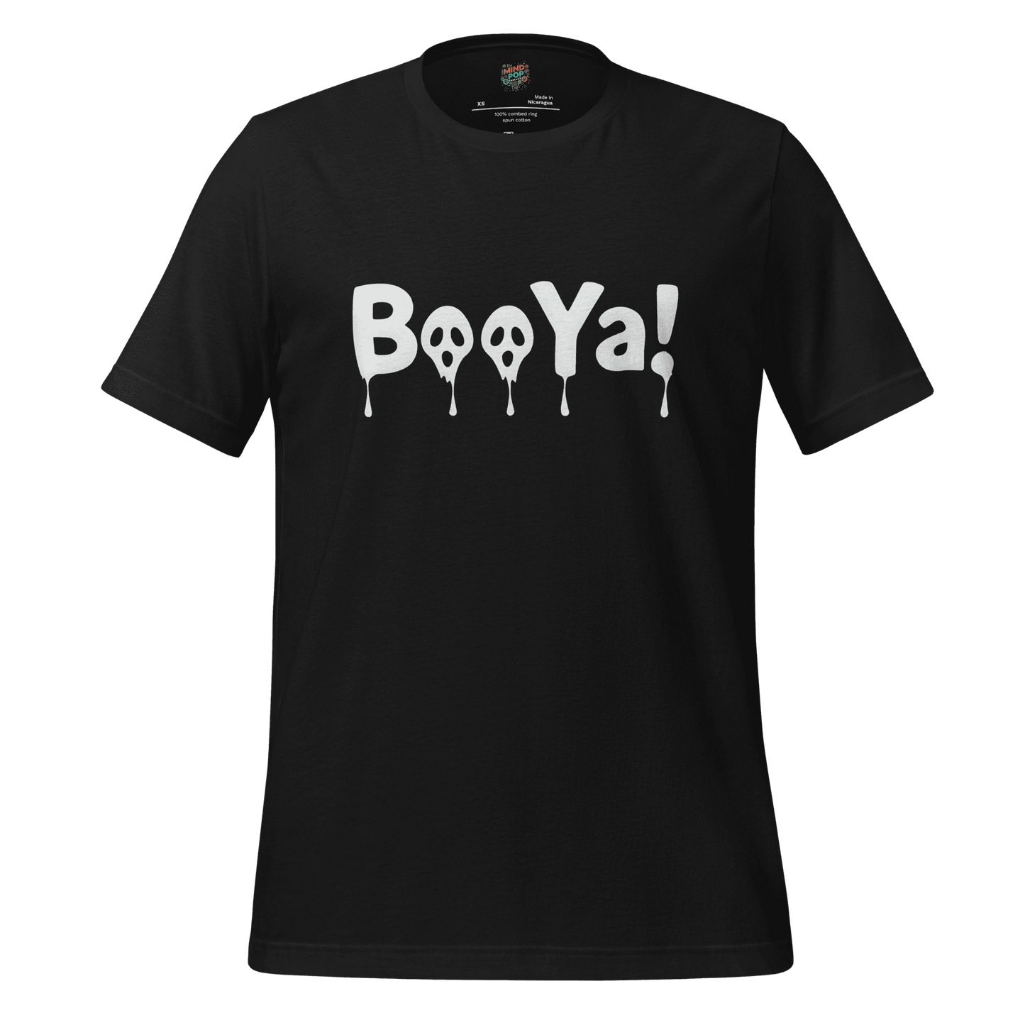BooYa Ghost Shirt — Retro 90s Halloween Tee Vintage Black