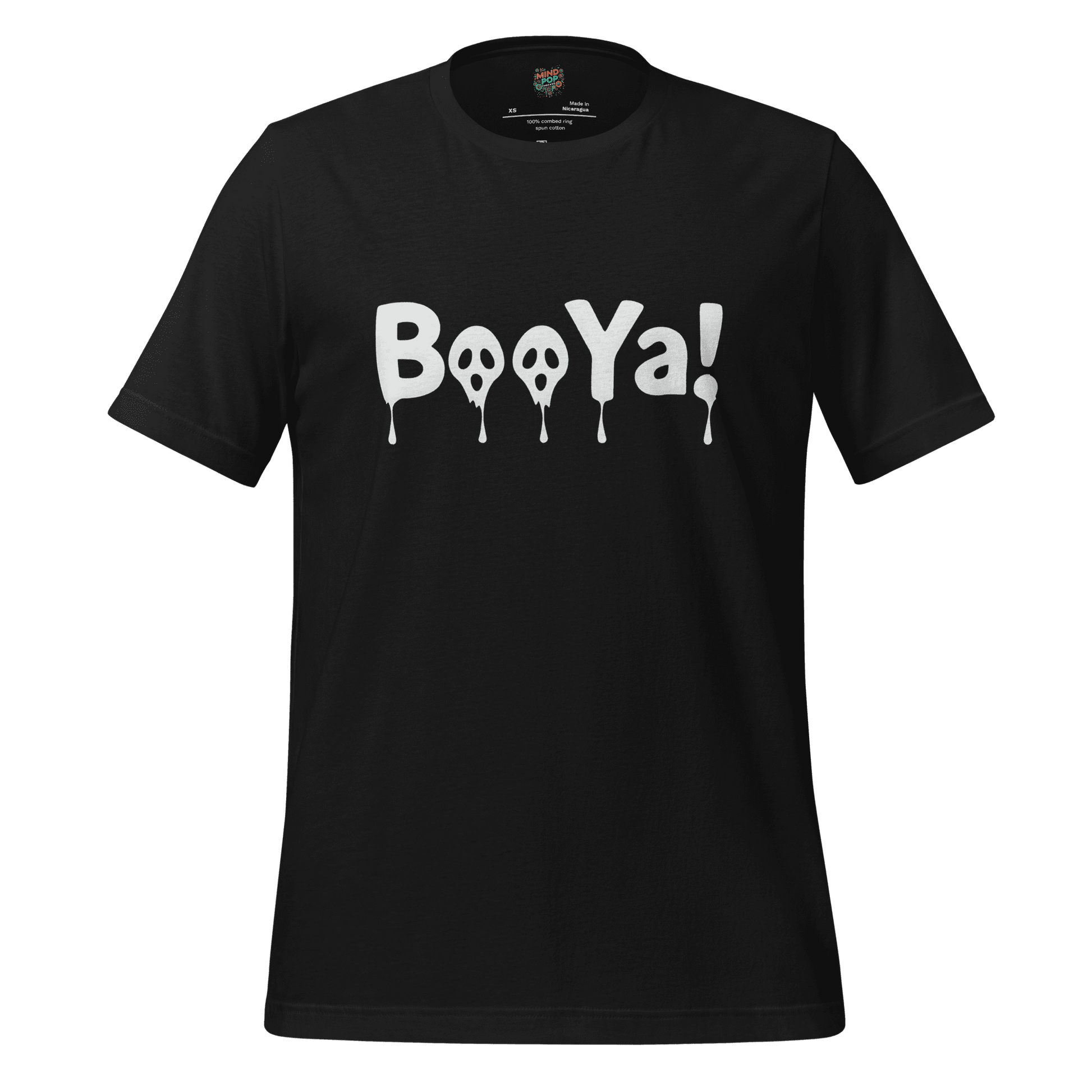 BooYa Ghost Shirt — Retro 90s Halloween Tee Vintage Black