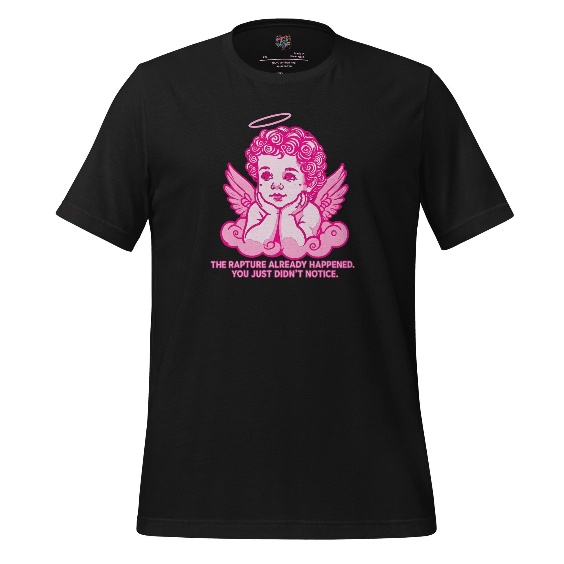The Rapture Already Happened — Sarcastic Angel Tee Vintage Black