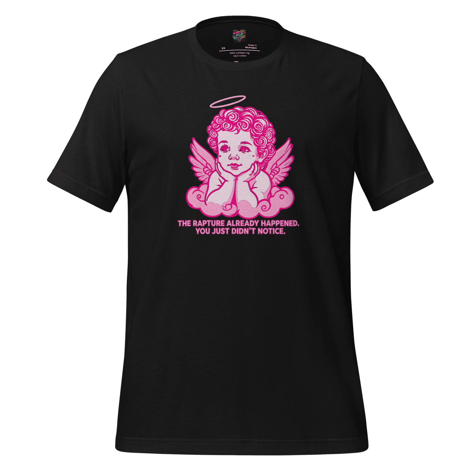 The Rapture Already Happened — Sarcastic Angel Tee Vintage Black