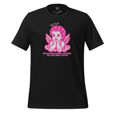 The Rapture Already Happened — Sarcastic Angel Tee Vintage Black
