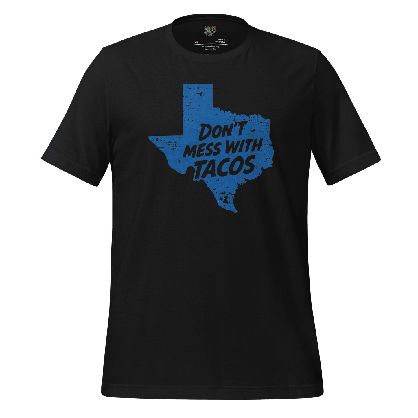 Don’t Mess With Tacos Shirt – Texas State Motto Food Graphic Vintage Black