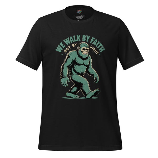 Walk in Faith Bigfoot Shirt - tshirt - MindPop Threads - Vintage Black - 2XL - 5686952_21598