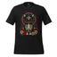 Day of the Dead sugar skull cat skeleton graphic tee in Vintage Black