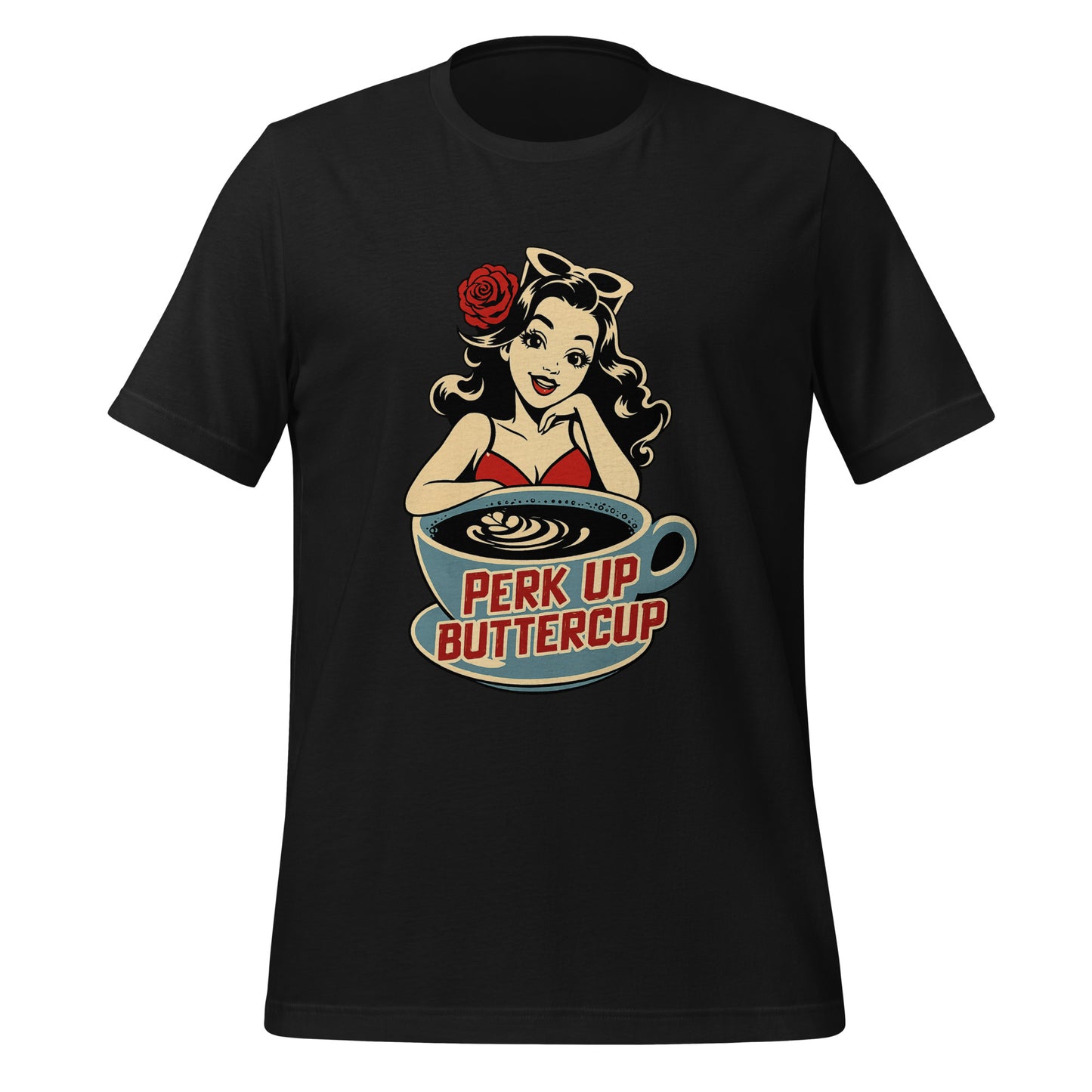 Perk Up Buttercup Shirt in Vintage Black