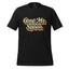 Black graphic slogan t-shirt with 'Gag Me with a Spoon' front print