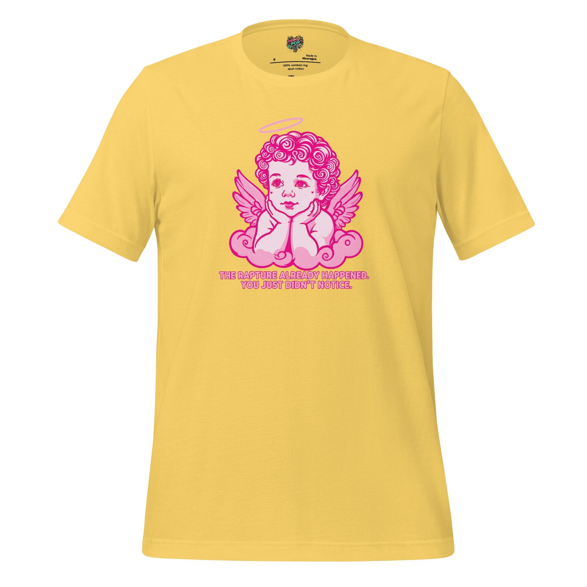 The Rapture Already Happened — Sarcastic Angel Tee Yellow