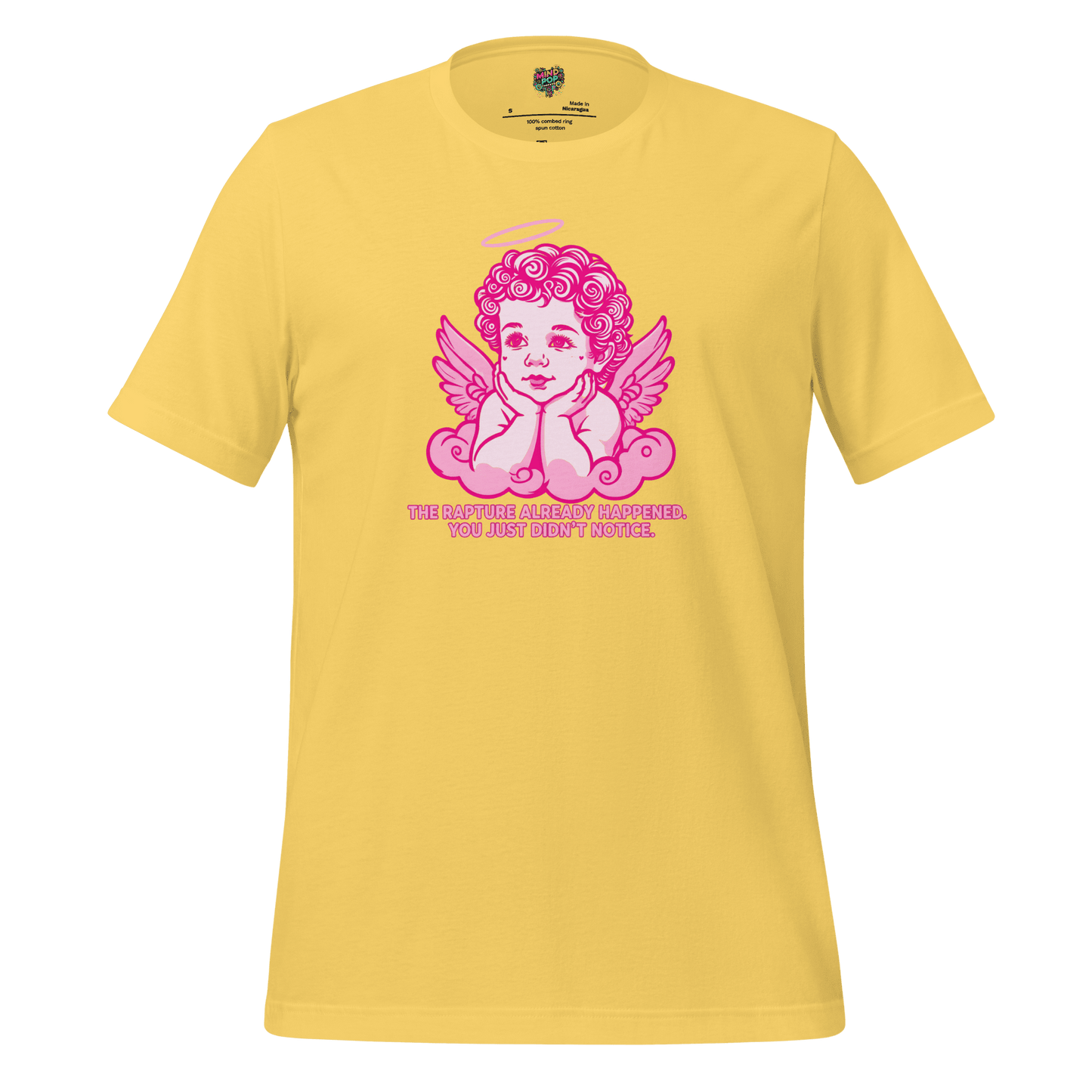 The Rapture Already Happened — Sarcastic Angel Tee Yellow