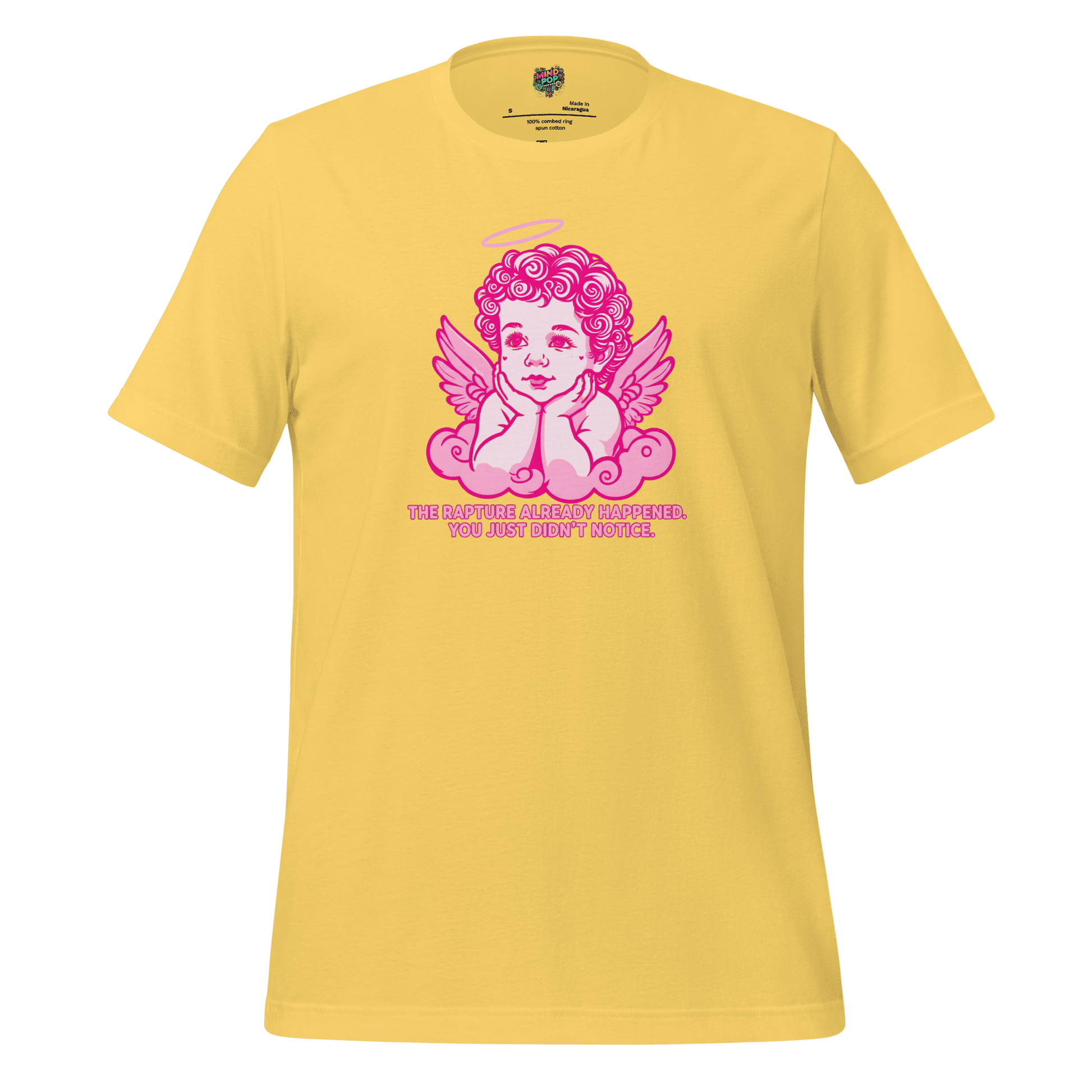 The Rapture Already Happened — Sarcastic Angel Tee Yellow