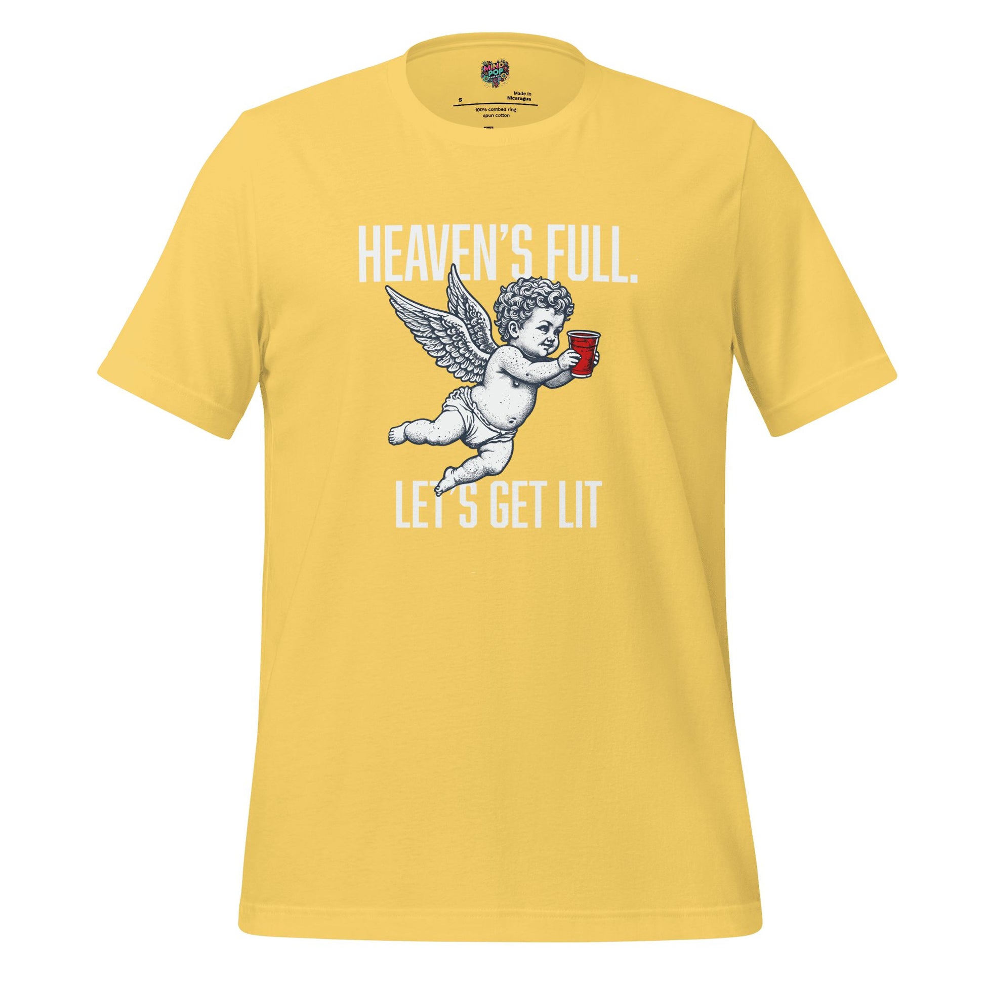 Heaven’s Full Let’s Get Lit — Party Angel Tee Yellow
