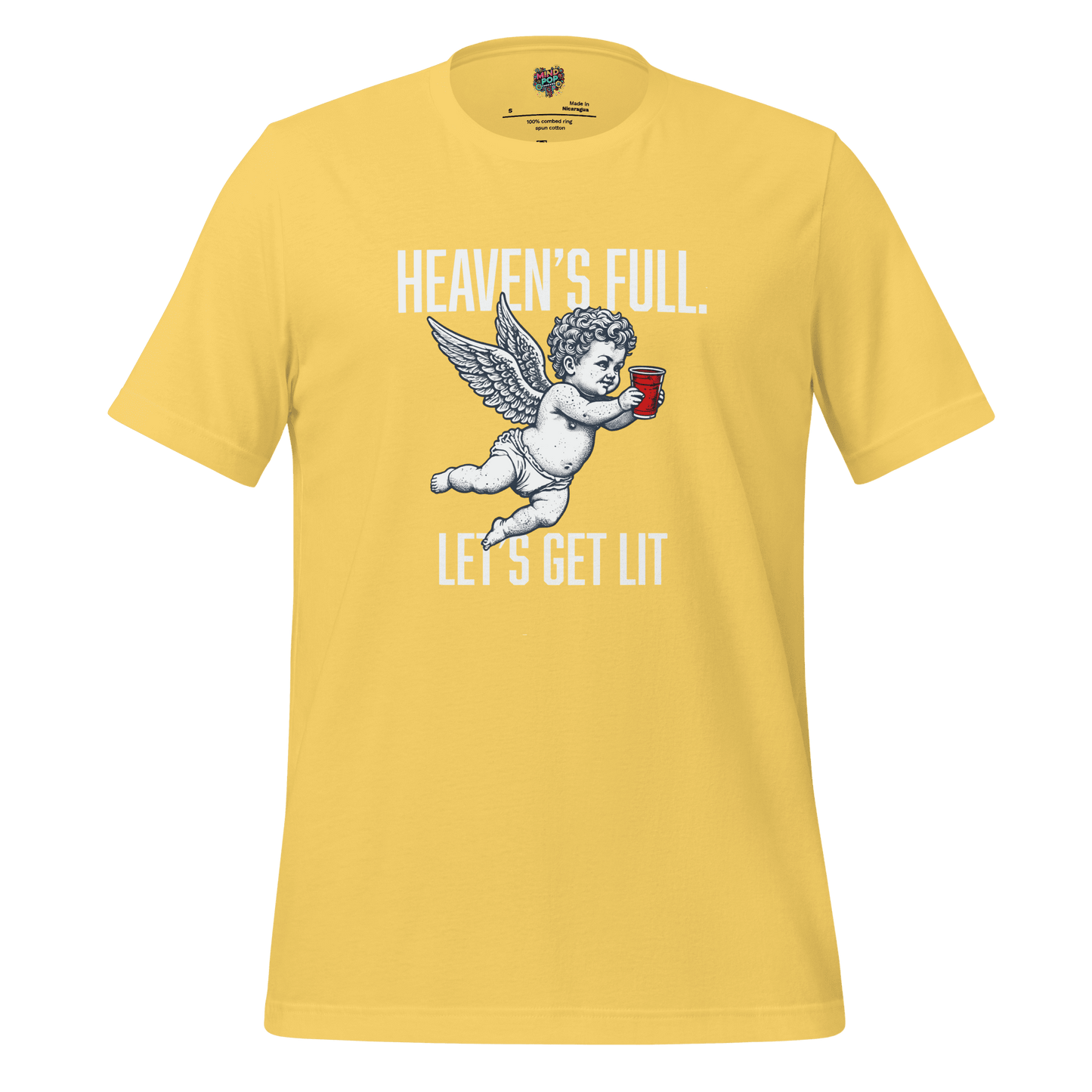 Heaven’s Full Let’s Get Lit — Party Angel Tee Yellow