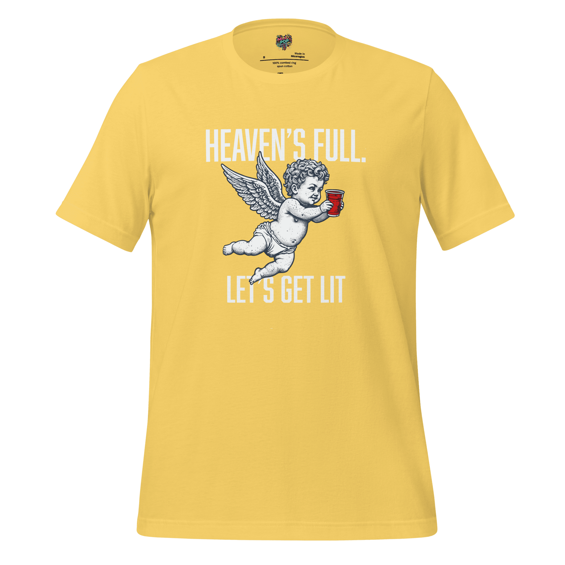 Heaven’s Full Let’s Get Lit — Party Angel Tee Yellow